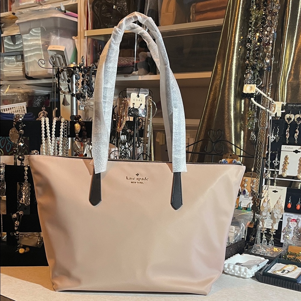 Kate Spade Tan and Black Tote Bag